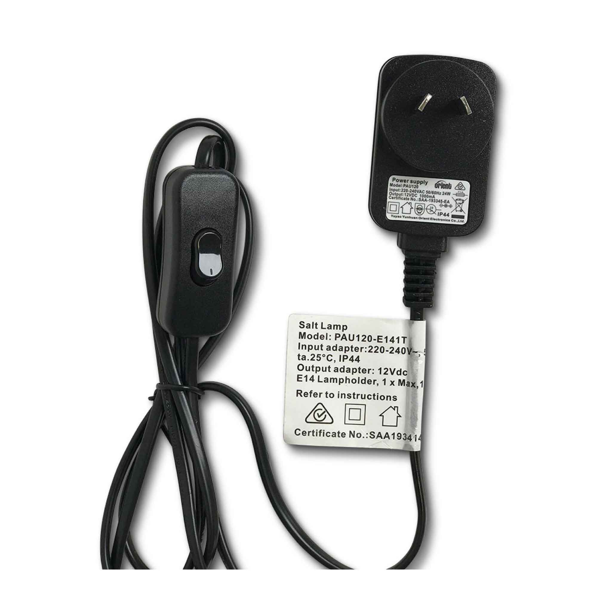 12V 12W 6.5" Ball Himalayan Pink Salt Lamp Carved Rock Crystal Light Bulb On/Off-2