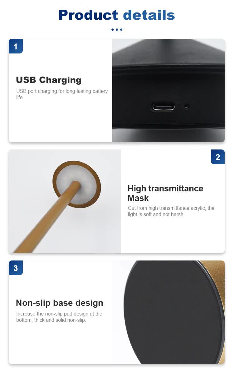 Black Modern Minimalist Aluminum LED Mushroom Night Light - Creative Bedside Atmosphere Lamp for Dining Room and Bedroom-4