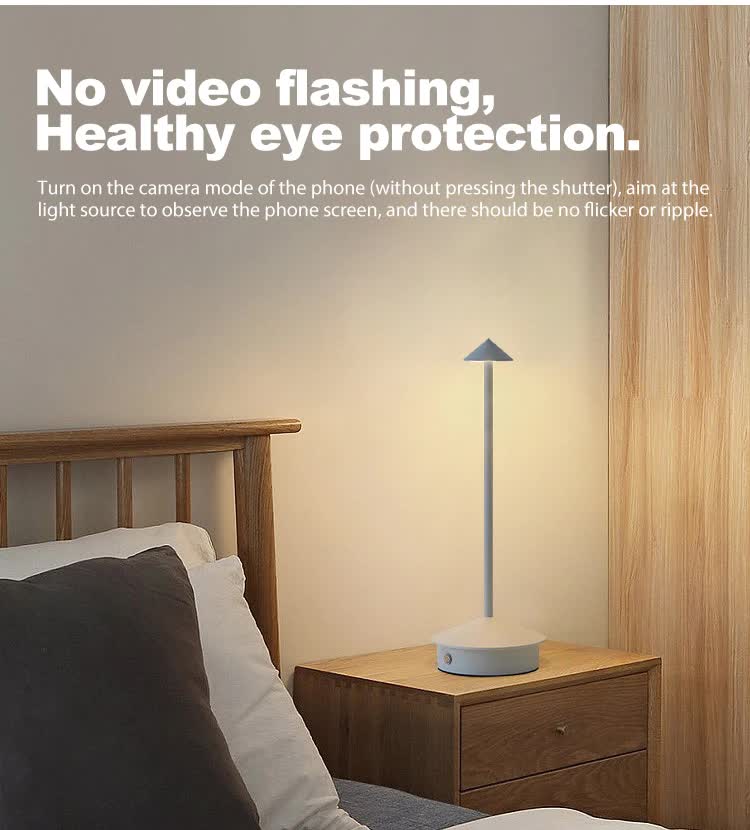 Brown Modern Minimalist Aluminum LED Mushroom Night Light - Creative Bedside Atmosphere Lamp for Dining Room and Bedroom-3