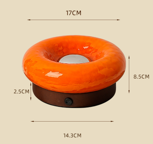 Yellow Donut Table Lamp - Rechargeable Touch Control LED-1