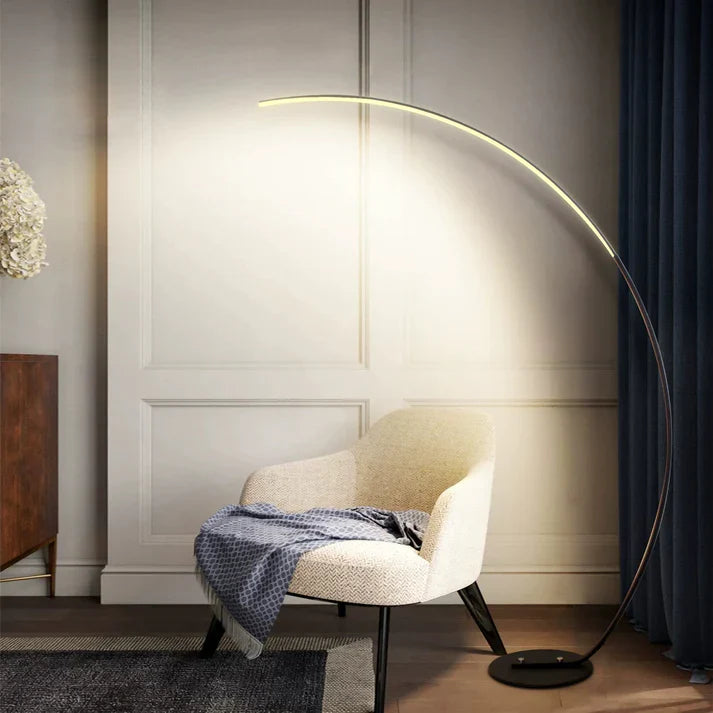 Modern RGBW Curved Floor Lamp | Sleek Ambient Lighting for Home-3