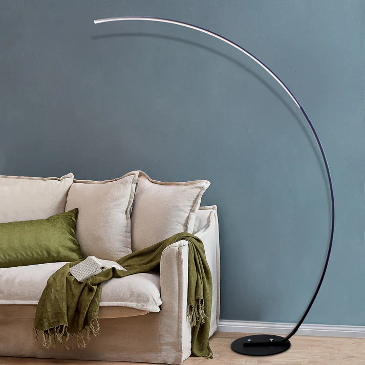 Modern RGBW Curved Floor Lamp | Sleek Ambient Lighting for Home-4