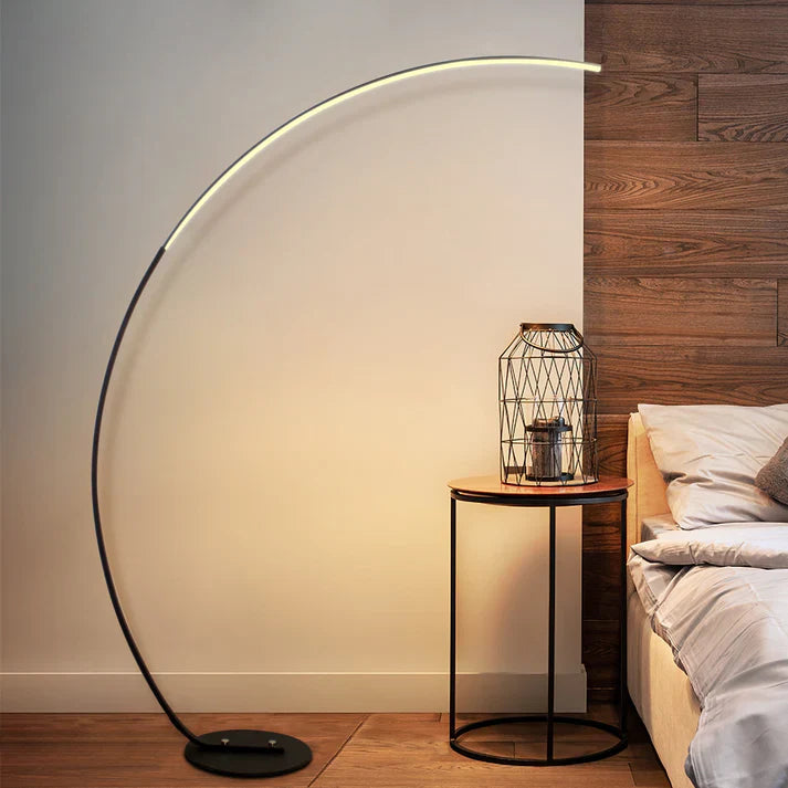 Modern RGBW Curved Floor Lamp | Sleek Ambient Lighting for Home-2